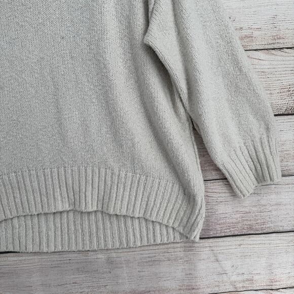 Free People Chunky Knit 3/4 Sleeve Pullover Sweater Womens S Off White Oversized - Picture 6 of 14